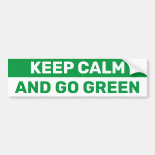 Keep Calm And Go Green Eco Friendly Autoaufkleber
