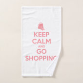 Keep Calm and Go Shopping Badhandtuch Set (Handtuch)