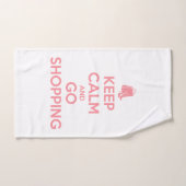 Keep Calm and Go Shopping Badhandtuch Set (Handtuch)