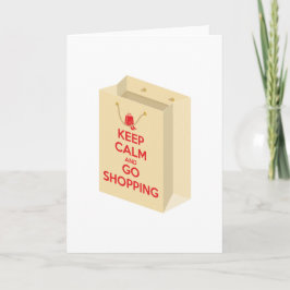 Keep Calm and Go Shopping (bag1) Karte