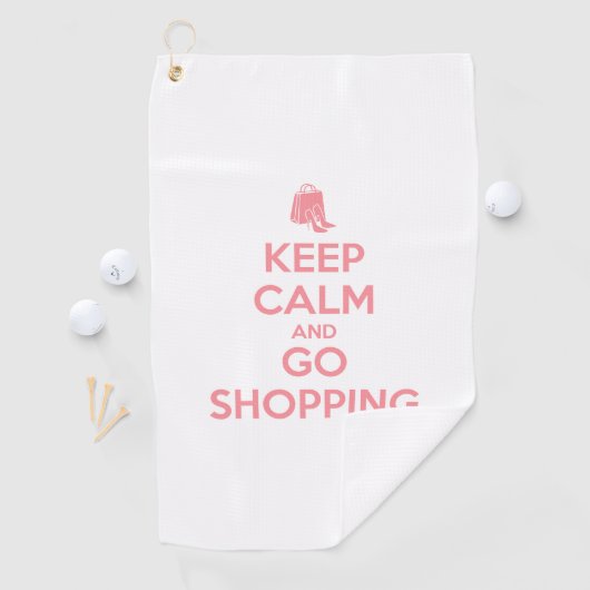 Keep Calm and Go Shopping Golfhandtuch (Insitu)