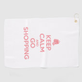 Keep Calm and Go Shopping Golfhandtuch (Horizontal)