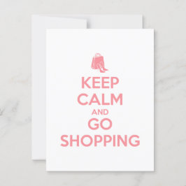 Keep Calm and Go Shopping Postkarte