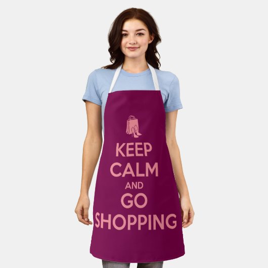 Keep Calm and Go Shopping Schürze (Getragen)