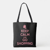 Keep Calm and Go Shopping Tasche (Rückseite)