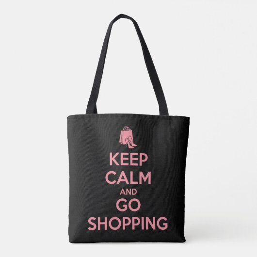 Keep Calm and Go Shopping Tasche (Rückseite)