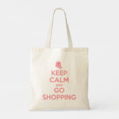 Keep Calm and Go Shopping Tragetasche (Rückseite)