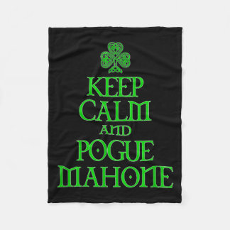 Keep Calm And Gue Mahone Funny Irish Celtic  Fleecedecke