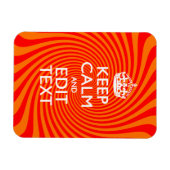 Keep Calm And Have Your Text Orange Swirl Magnet (Horizontal)