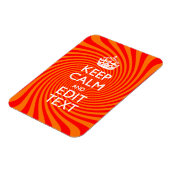 Keep Calm And Have Your Text Orange Swirl Magnet (Linke Seite)