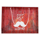 Keep calm and Ho-Ho-ho Große Geschenktüte (Rückseite)