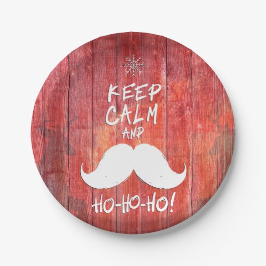 Keep calm and Ho-Ho-ho Pappteller (Vorderseite)