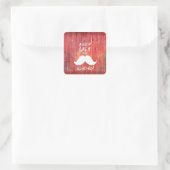 Keep calm and Ho-Ho-ho Quadratischer Aufkleber (Tasche)