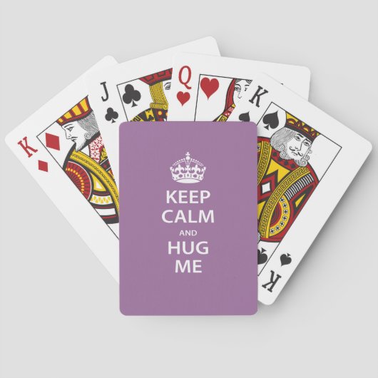 Keep Calm and Hug Me Spielkarten (Rückseite)