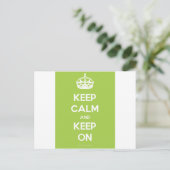 Keep-Calm-And-Keep-On.pdf Postkarte (Stehend Vorderseite)