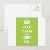 Keep-Calm-And-Keep-On.pdf Postkarte (Vorne/Hinten)