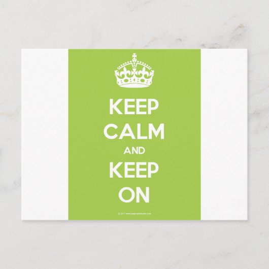 Keep-Calm-And-Keep-On.pdf Postkarte (Vorderseite)