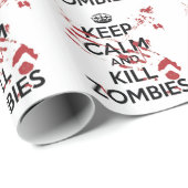 Keep Calm and Kill Zombies Geschenkpapier (Rolleneckpunkt)