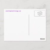 Keep Calm and Knit On Fuschia Postkarte (Rückseite)