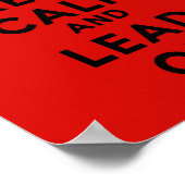 Keep Calm and Lead On Poster (Ecke)