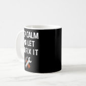 Keep Calm And Let Bob Fix It Funny D Name Gift Kaffeetasse (Vorderseite Links)