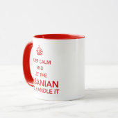 Keep Calm and Let The Albanian Girl Handle It Red  Tasse (Vorderseite Links)