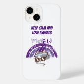 keep calm and love animals phrase Case-Mate iPhone hülle (Rückseite)