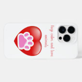 keep calm and love animals phrase iPhone hülle (Rückseite (Horizontal))