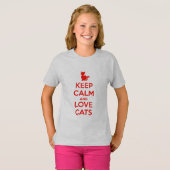 Keep Calm and Love Cats T-Shirt (Vorne ganz)