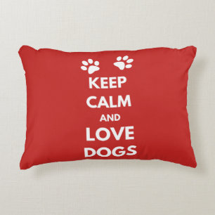 Keep calm and love dogs dekokissen