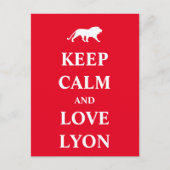 Keep calm and love Lyon Postkarte (Vorderseite)