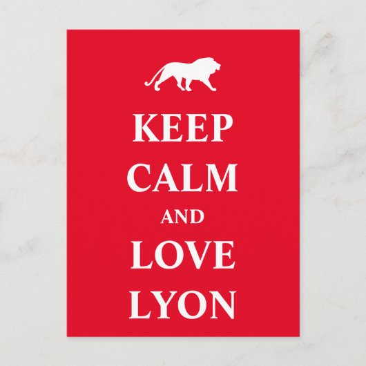Keep calm and love Lyon Postkarte (Vorderseite)