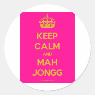 Keep-Calm-And-Mah-Jongg.pdf Runder Aufkleber