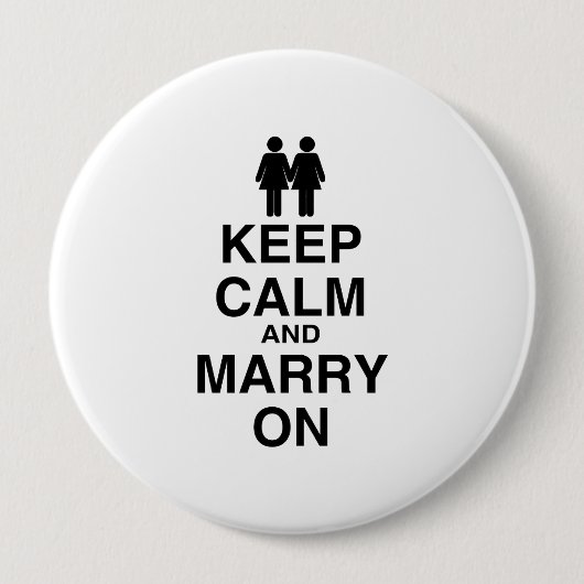 Keep Calm and Marry On - Button (Vorderseite)