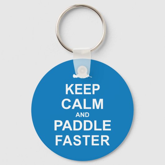 Keep Calm And Paddle Faster Sports Keychain Schlüsselanhänger (Vorderseite)