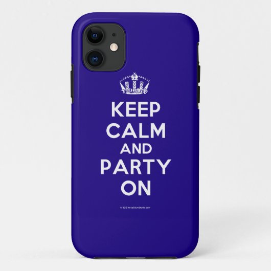 Keep Calm and Party On Case-Mate iPhone Hülle (Rückseite)