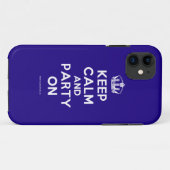 Keep Calm and Party On Case-Mate iPhone Hülle (Rückseite (Horizontal))
