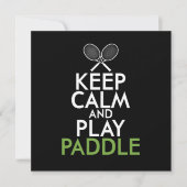 Keep Calm And Play Paddle Einladung (Vorderseite)