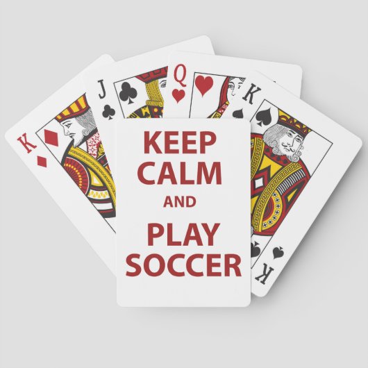 Keep Calm and Play Soccer Spielkarten (Rückseite)