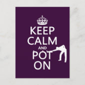 Keep Calm and Pot On (Snooker/Pool) Postkarte (Vorderseite)