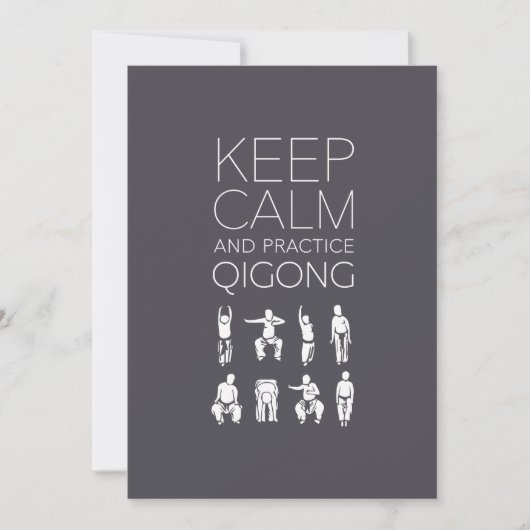 Keep Calm and Practice Qigong Karte (Vorderseite)