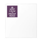 Keep Calm 'and' Profread (DNA) Notizblock (Vorderseite)