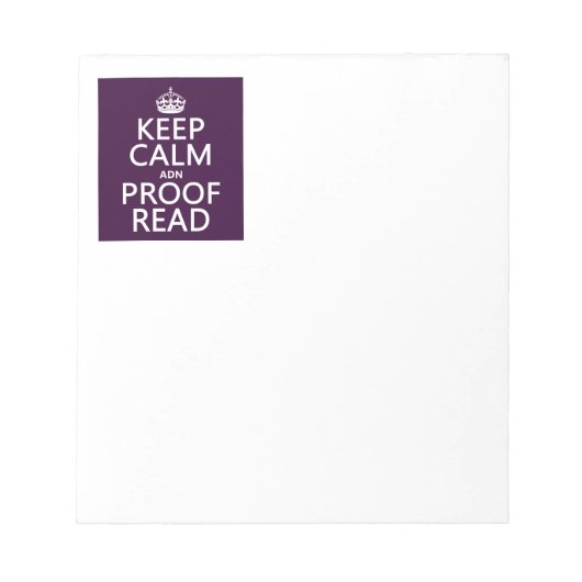 Keep Calm 'and' Profread (DNA) Notizblock (Vorderseite)