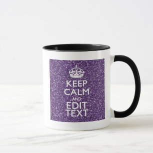 Keep Calm and Purple Mauve Tasse