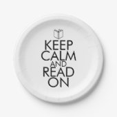 KEEP CALM AND READ ON PAPPTELLER (Vorderseite)