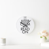 KEEP CALM AND READ ON RUNDE WANDUHR (Zuhause)