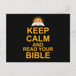 Keep Calm and Read Your Bible Postkarte