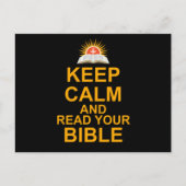 Keep Calm and Read Your Bible Postkarte (Vorderseite)