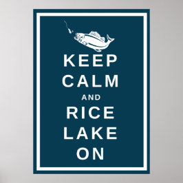 Keep Calm and Rice Lake, ON poster in RLTA green