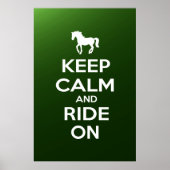 Keep Calm and Ride on Poster (Vorne)